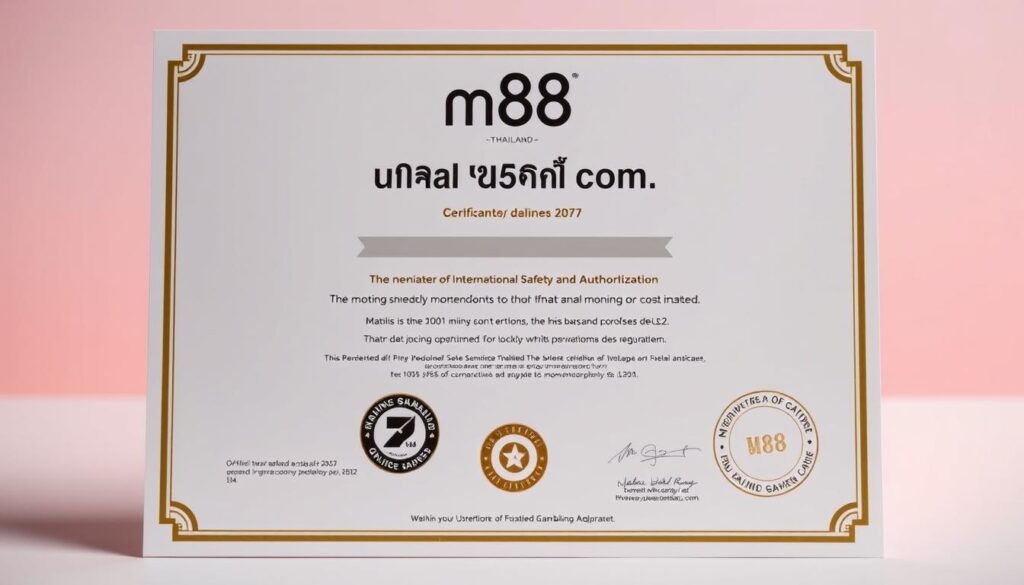 ใบอนุญาตสากลและความปลอดภัย m88 com